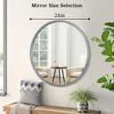 Bathroom Mirror for Wall Mirrors for Wall Metal Framed Round Hanging Mirror Matte Deep Grey Small Mirror Modern Ative for Restroom Farmhouse Hanging Deep Grey
