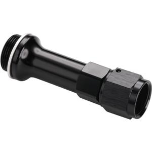 8AN Female Flare to 7/8-20 Carb Carburetor Inlet Fitting Adapter 3 Inch Extended Length Aluminum Black