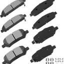 cciyu D1401 D1402 Front & Rear Ceramic Disc Brake Pads Kit For Toyota Venza 2009-2016 8PCS