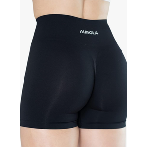 AUROLA Dream Collection Women Workout Shorts High Waist Gym Shorts, Scrunch Butt Seamless Athletic Shorts, M Dark Black