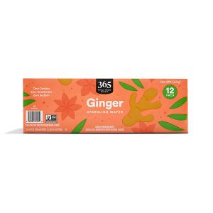 365 by Whole Foods Market, Sparkling Ginger Water 12Pk Cans, 12 FZ (12 Fl Oz (Pack of 12))