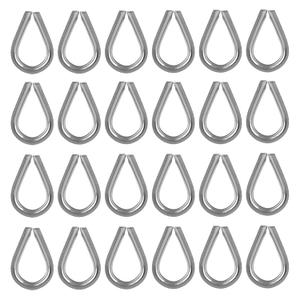 24Pcs M5 Cable Thimble 304 Stainless Steel Wire Rope Cable Thimbles Loop Rigging for 3/16 Inch Diameter Wire Rope