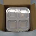 LCHLZZ 4 Pack Snack Containers, 4 Compartments Snackle Box Container, Meal Prep Reusable Lunchable Container for Adults, Microwave Dishwasher Safe, Food Storage Containers for Work Travel