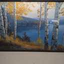 Large Birch Tree Wall Art for Living Room, Forest Lake Canvas Oversized Wall Decor, Nature Landscape Framed Pictures Painting Print Artwork for Bedroom Office 60" L x 30" W