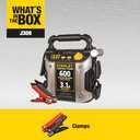 STANLEY J309 Portable Power Station Jump Starter 600 Peak Amp Battery Booster, 3.1A USB Ports, Battery Clamps