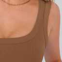 ANRABESS Tank Tops for Women Scoop Neck Crop Sleeveless Top Summer Going Out Basic Tee Cute Ribbed Slim Shirts Clothes 2026 (Brown, S)