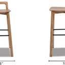 Jennifer Taylor Home Sven 30" Modern Minimalist Low Back Wood Barstool, Natural Blonde Ash Wood