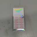 BTArtbox Press On Nails Almond - Polka-Dot Dress, Lamp-Curable 3D Polka Dot Glitter Medium Press On Nails with Glue and Adhesive Tabs for Women in 16 Sizes - 32 Nails All-in-One Kit