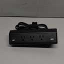 Jgstkcity Desk Clamp Power Strip,40W Total Fast Charging Station,2 PD 20W USB C Ports,Desk Edge Mount Surge Protector for Home, Office,3 Outlets,Fit 1.96" Tabletop Edge,ETL Listed