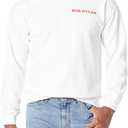 Bob Dylan Unisex-Adult Bob Dylan Hwy 61 Crew Sweat (XX-Large, White)