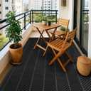 Front Door Mat Indoor Outdoor Entrance, 4' x 10' Heavy Duty Doormat for Entryway, Absorbent Low Profile Welcome Mats Non-Slip, Trap Dirt Durable Mats for Home, Patio, Garage Black, 4' x 10' (Rectangular)