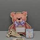 Wenqik 63 Pcs Bear Baby Shower Guest Book Alternatives Set Baby Shower Decorations with Photo Frame Sonogram Frame Keepsake 60 Wood Slices Guest Book for Birthday