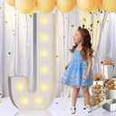 imprsv Marquee Light Up Letters, 3FT Marquee Letters Mosaic Light Up Letters for Birthday Baby Shower Wedding Engagement Party Backdrop Decor, Large Marquee Letters for Party Decorations, Letter J