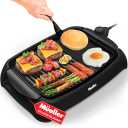Mueller Ultra GrillPower 2-in-1 Smokeless Electric Indoor Removable Grill and Griddle Combo, Nonstick Plate, with Adjustable Temperature, 120V