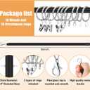 Shimeyao 10 Pack 36 Inch Acrylic Curtain Pull Wands Drapery Pull Rod Pure Black Versatile Fiberglass Blinds Wand Kits with Rings and Hooks for Opening Closing Curtains Homes Offices Window Opener