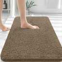 OLANLY Bathroom Rugs 30x20, Extra Soft Absorbent Chenille Bath Rugs, Rubber Backing Quick Dry, Machine Washable Bath Mats for Bathroom Floor, Tub and Shower, Home Decor Accessories, Tan