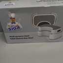 MR.SIGA Toilet Stool Squat Adult, Bathroom Stool Heavy Duty, Anti Slip Toilet Step for Bathroom, Toddler Step Stool for Kids, Off-White & Dark Gray