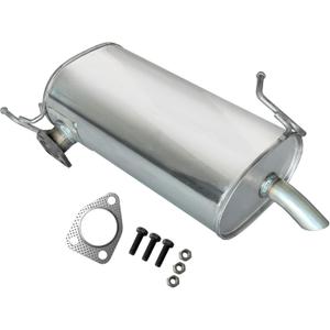 Rear Exhaust Muffler Compatible With 2014-2018 Mitsubishi Outlander 2.4L Muffler Exhaust (Silvery)