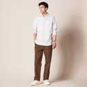 Amazon Essentials Men's Classic-Fit Wrinkle-Resistant Pleated Chino Pant (Available in Big & Tall) (Brown)