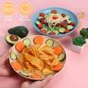 18PCS Wheat Straw Plates,9 Inch Reusable Plastic Plates, Unbreakable Deep Dinner Plates, Dishwasher & Microwave Safe Plates, Lightweight Plates for Kitchen Camping,BPA Free(Multicolor)