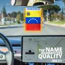 Anley 4 X 6 Inch Venezuela Fringy Window Hanging Flag - Mini Flag Banner & Car Rearview Mirror Dcor - Fringed & Double Sided - Venezuelan Hanging Flag with Suction Cup