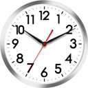 AKCISOT Wall Clock 14 Inch Large Silent Wall Clocks Battery Operated, Silver Modern Non-Ticking Clock Decorative for Living Room,Kitchen,Bathroom,Bedroom,Office,Home,Classroom,School