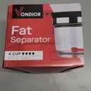 Fat Separator with Bottom Release  4 Cup Gravy Separator for Cooking with Oil Strainer, Kitchen Grease Separator -the perfect Kitchen Gadget plus a 3-1 Multifunctional Vegetable Peeler