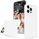 Compatible with iPhone 15 Pro Max Case White, Liquid Silicone Case Full Body Shockproof with Anti-Scratch Microfiber Lining Protective Phone Case Cover for iPhone 15 Pro Max 6.7inch (White)