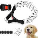 Supet Prong Collar for Dogs Training Collar, Adjustable Pinch Collar with Quick Release Buckle for Small Medium Large Dogs, No Pull Dog Collar (Packed with One Extra Links)