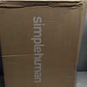 simplehuman 40 Liter / 10.6 Gallon Slim Kitchen Step Trash Can With Secure Slide Lock, Black Plastic