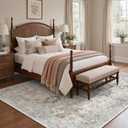 GENIMO 6x9 Washable Area Rugs for Living Room, Non Slip, Gray Beige
