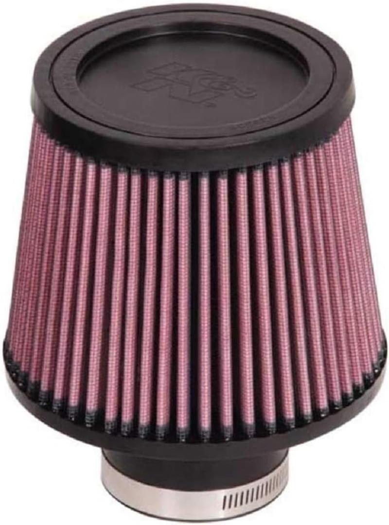 K&N High-Flow Original Lifetime Universal Clamp-On Air Filter: High Performance, Premium, Washable: Flange Diameter: 2.5 In, Filter Height: 5 In, Flange Length: 2 In, Shape: Round Tapered, RU-5174
