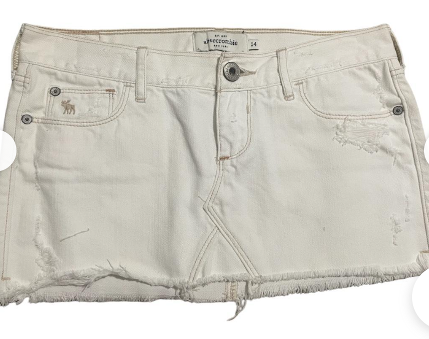 Abercrombie & Fitch Women's White Skirt,  S