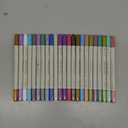 ARTISTRO 24 Metallic Dual-Tip Acrylic Paint Markers - Brush + Fine Tip Combo - Multi-Surface Shiny Paint Pens