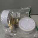 WELLIFE 120 PCS Plastic Dessert Plates and 120 PCS Forks, 6.3 inch Disposable Salad Plate, Premium White Appetizer Plates with Gold Rims Perfect for Party and Wedding