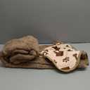 CAPT.SNOOZE Waterproof Dog Blankets Pet Blanket 50"x60", Soft Fluffy Sofa Car Bed Protector, Reversible Sherpa Fleece Dog Blanket for for Small Medium Large Dogs Cats (Beige-House)