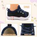 FEETCITY Toddler Boys Shoes Toddler Barefoot Shoes Kids Sneakers Tennis Shoe Slip On Baby Walking Shoe (Darkblue)