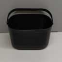 UUJOLY Plastic Storage Baskets with Handles, Shower Caddy Shelf Organizers Basket for Bathroom, Kitchen, Dorm Room, Black