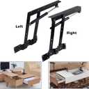 2pcs Folding Lift up Top Coffee Table Lifting Frame Desk Mechanism Hardware Fitting Hinge Spring Standing Rack Hinge Rack Bracket (Gas Hydraulic)