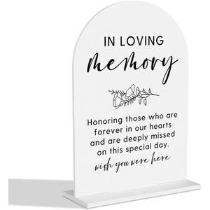 In Loving Memory Wedding Memorial Sign Wedding Memorial Table Sign for Bridal Shower Ceremony Reception Event Party Acrylic Decor