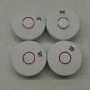 4 Pack Smoke Detector Fire Alarms 9V Battery Operated Photoelectric Sensor Smoke Alarms Easy to Install with Light Sound Warning, Test Button,9V Battery Included Fire Safety for Home