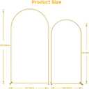 Metal Arch Backdrop Stand, 7.2FT+6FT Wedding Arch Frame, Gold Wedding Arch Backdrop Stand Set of 2, Balloon Arch Backdrop for Wedding Birthday Party Baby Shower Graduation Ceremony Decor
