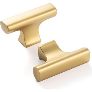 10 Pack 2 Inch, T-Bar Brushed Gold Cabinet Knobs Gold Drawer Knobs Gold Cabinet Pulls, ZK1303 Kitchen Hardware for Cabinets Drawers Bedroom Dresser Cupboard Bathroom Vanity Closet 10 Pack 2 Inch, T-Bar Brushed Gold Cabinet Knobs Gold Drawer Knobs Gold Cabinet Pulls, ZK1303 Kitchen Hardware for Cabinets Drawers Bedroom Dresser Cupboard Bathroom Vanity Closet