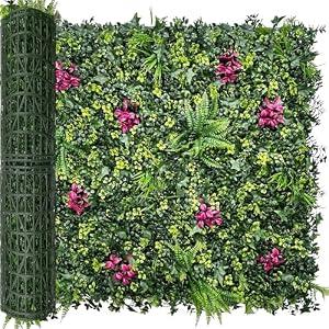 DOPGIB Greenery Grass Wall Boxwood Plant Panel 40"x120"(33.5 SQFT) with UV Resistant Green Leaves Faux for Interior Wall, Greenery Backdrop, Garden and Indoor Outdoor Wall&Fence Covering Privacy