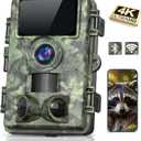 Trail Camera - 4K 48MP WiFi Game Camera with Night Vision, 0.05s Trigger Motion Activated, IP66 Waterproof, Bluetooth Cell Phone 130 Wide-Angle with No Glow Infrared LEDs for Outdoor Wildlife