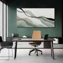 Dolidoteart Green White Black Abstract Canvas Wall Art, Large Abstract Wall Decor for Living Room, Modern Wall Art Print for Bedroom Office, 24x48 Inch