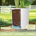 SAROSORA Large Round Self Watering Planter Pot 12.5'' for Home Garden Patio Tall Tree, 12.5 Inches in Diameter and 14 Inches in Height