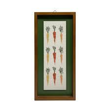 Framed Carrot Poster Canvas Print Art set of 2