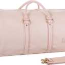 Convertible Carry on Garment Bag for Women,Leather Garment Bags for Travel with Shoe Pouch 2 in 1 Hanging Suitcase Suit Bag for Women Travel Bags for Women Duffle Bag Garment Bag Gifts for Women Pink