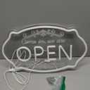 LED Neon Open Sign for Business, 16.5x10'' Come in Were Open Sign, Warm White Adjustable Brightness Neon Lights for Party, Bar, Salon, Stores, Hotel, Wall Decor, Clubs, Hotels